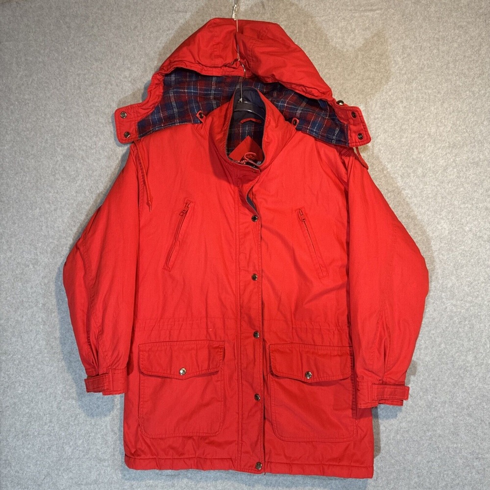Cabin Creek Women's Petite Small Red Jacket #S14; Drawstring Waist & Hood
